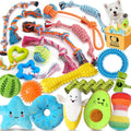 25-Pack Dog Chew Toys Set – Squeaky, Rope & Treat Ball Toys for Teething Puppies