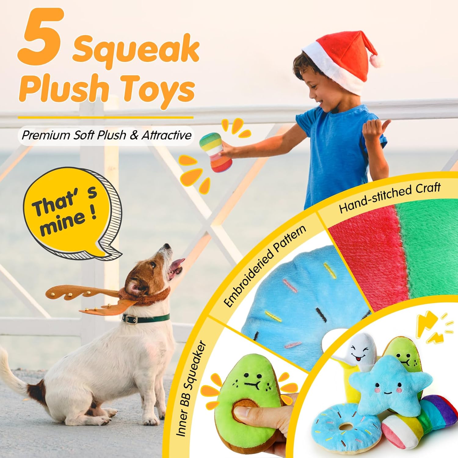 25-Pack Dog Chew Toys Set – Squeaky, Rope & Treat Ball Toys for Teething Puppies