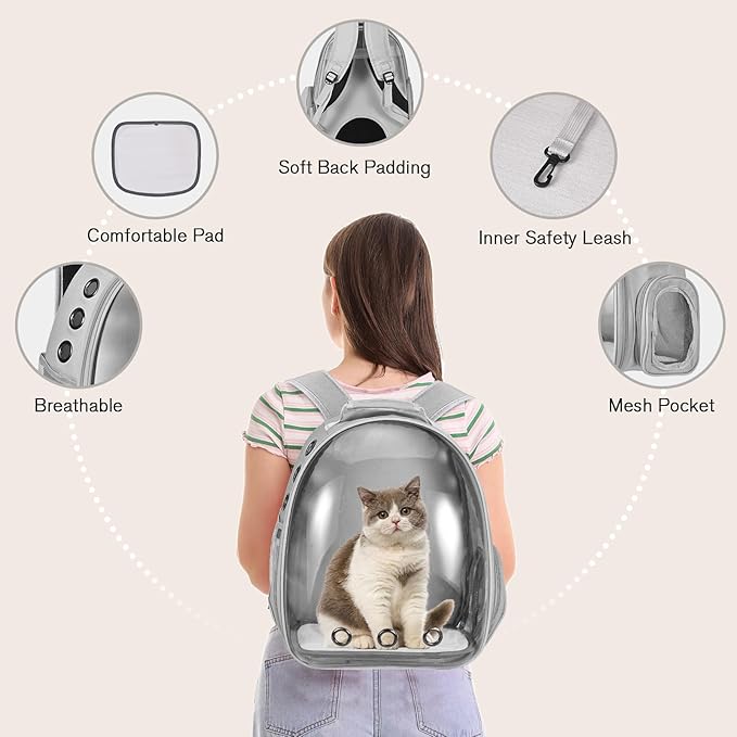 Bubble Window Pet Travel Backpack Carrier – Airline-Approved for Cats & Small Dogs