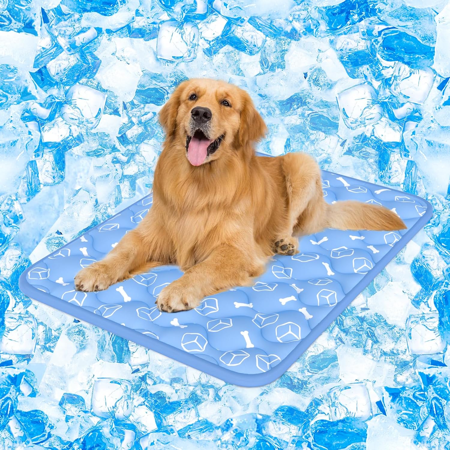 Dog Cooling Mat – Arc-Chill Color-Changing Tech, Waterproof, 44" x 32" for Extra Large Dogs, Nature Green
