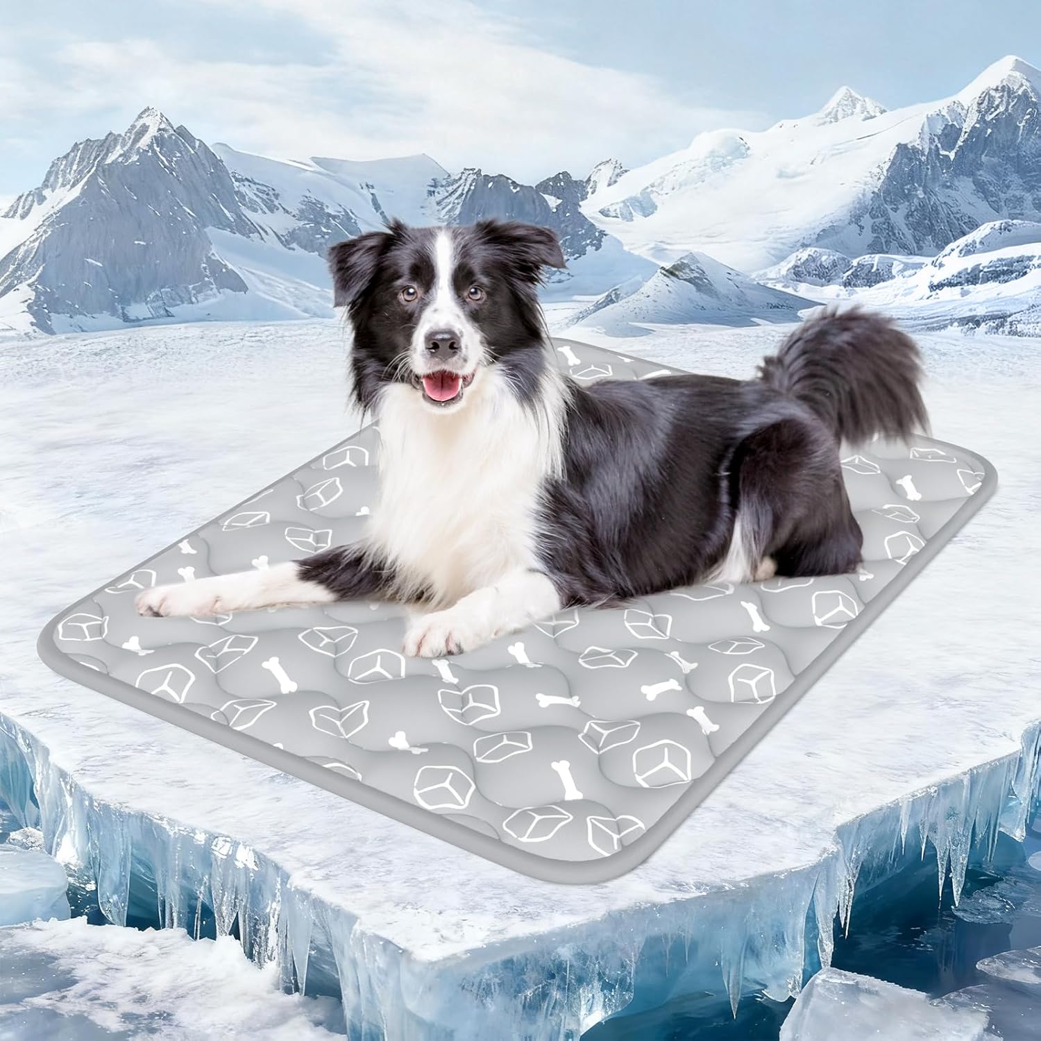 Dog Cooling Mat – Arc-Chill Color-Changing Tech, Waterproof, 44" x 32" for Extra Large Dogs, Nature Green