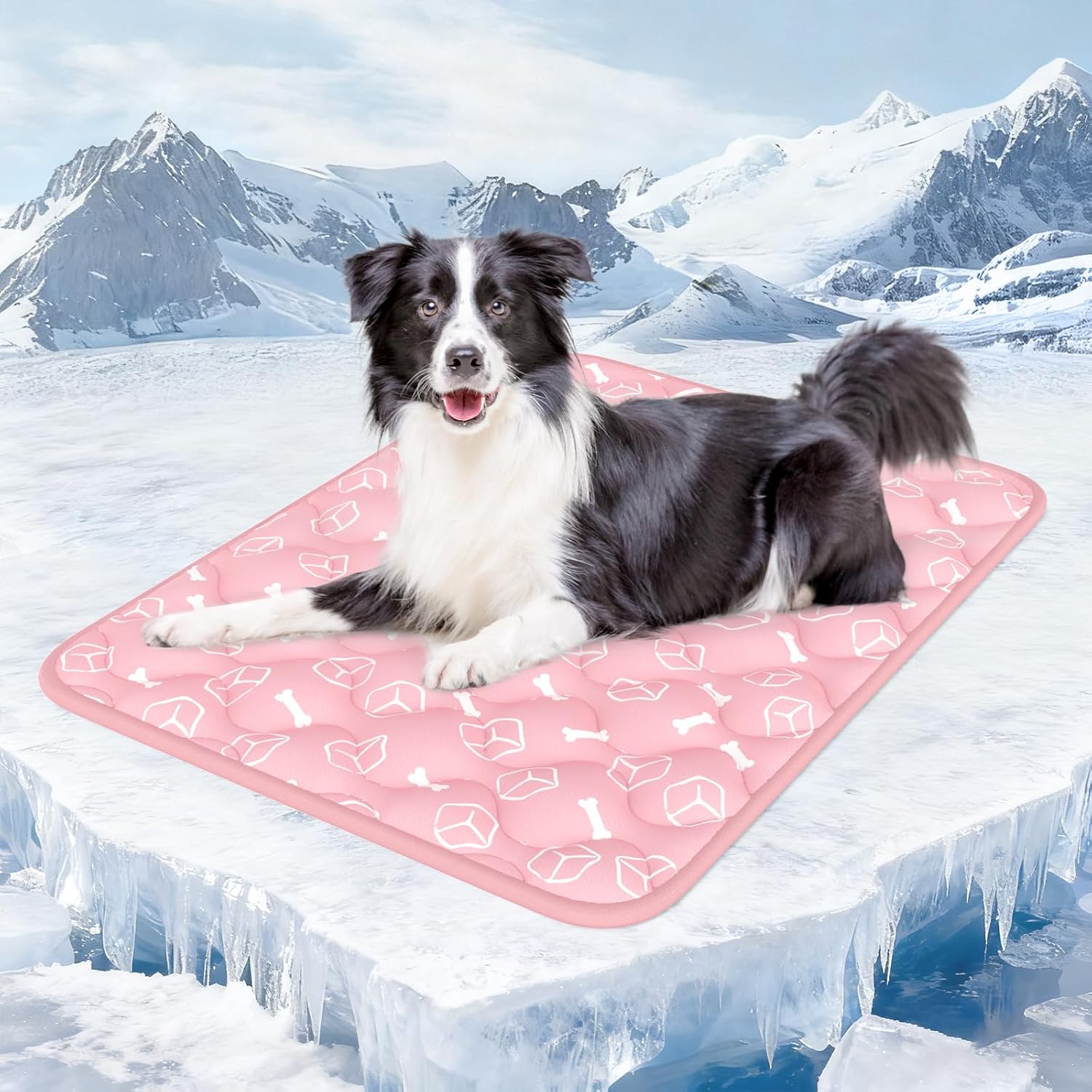 Dog Cooling Mat – Arc-Chill Color-Changing Tech, Waterproof, 44" x 32" for Extra Large Dogs, Nature Green