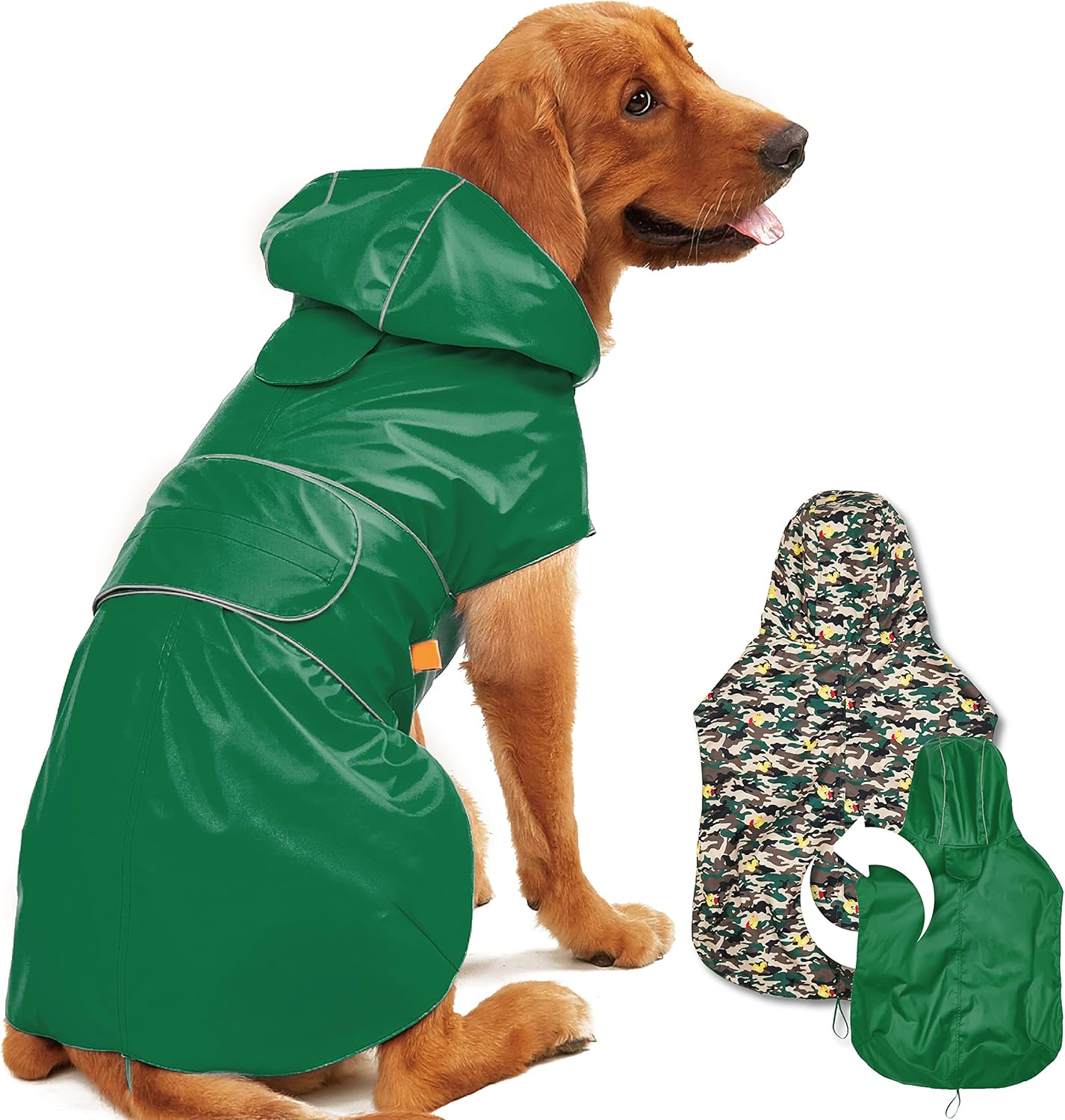 Waterproof Dog Raincoat with Hood – Reflective, Lightweight Rain Jacket for Small to Large Dogs