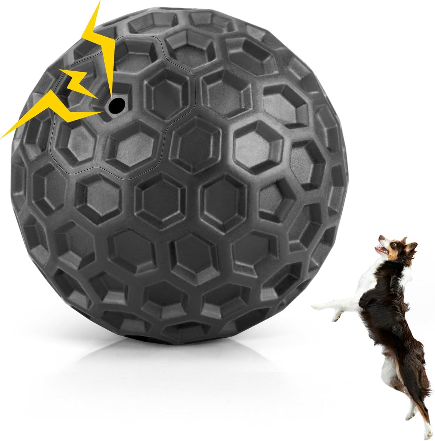 Indestructible Squeaky Dog Ball – Tough Chew Toy for Large Breeds & Aggressive Chewers