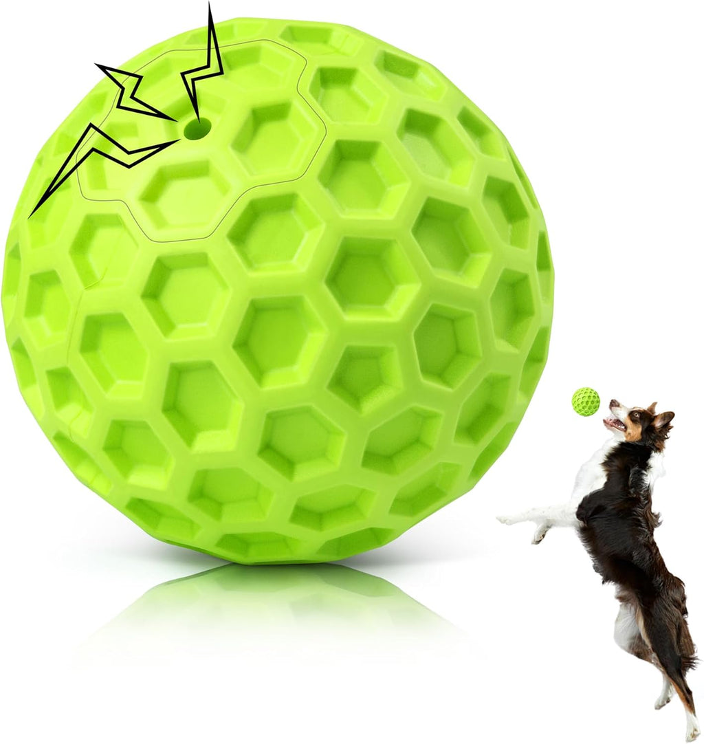 Indestructible Squeaky Dog Ball – Tough Chew Toy for Large Breeds & Aggressive Chewers