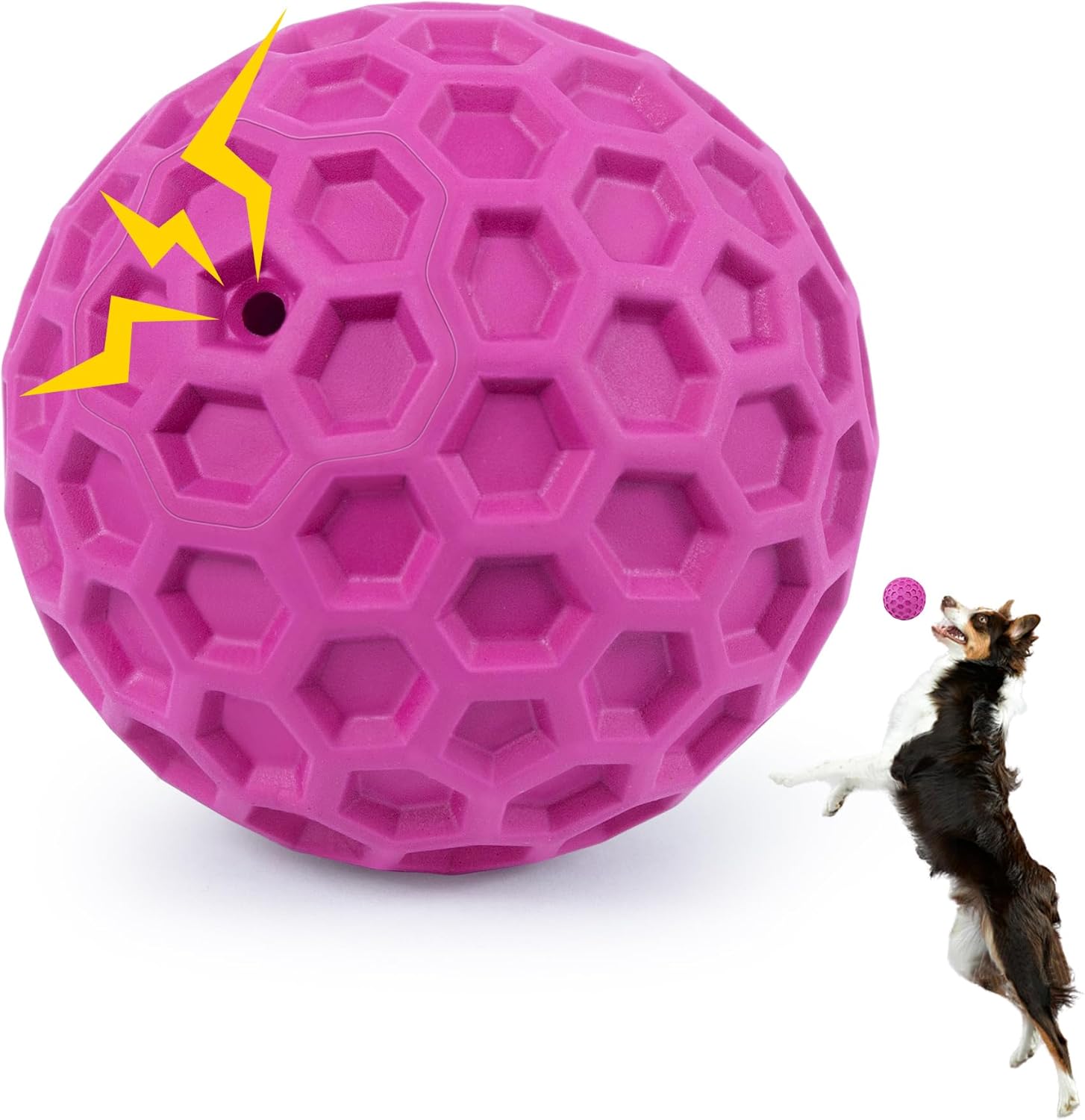 Indestructible Squeaky Dog Ball – Tough Chew Toy for Large Breeds & Aggressive Chewers