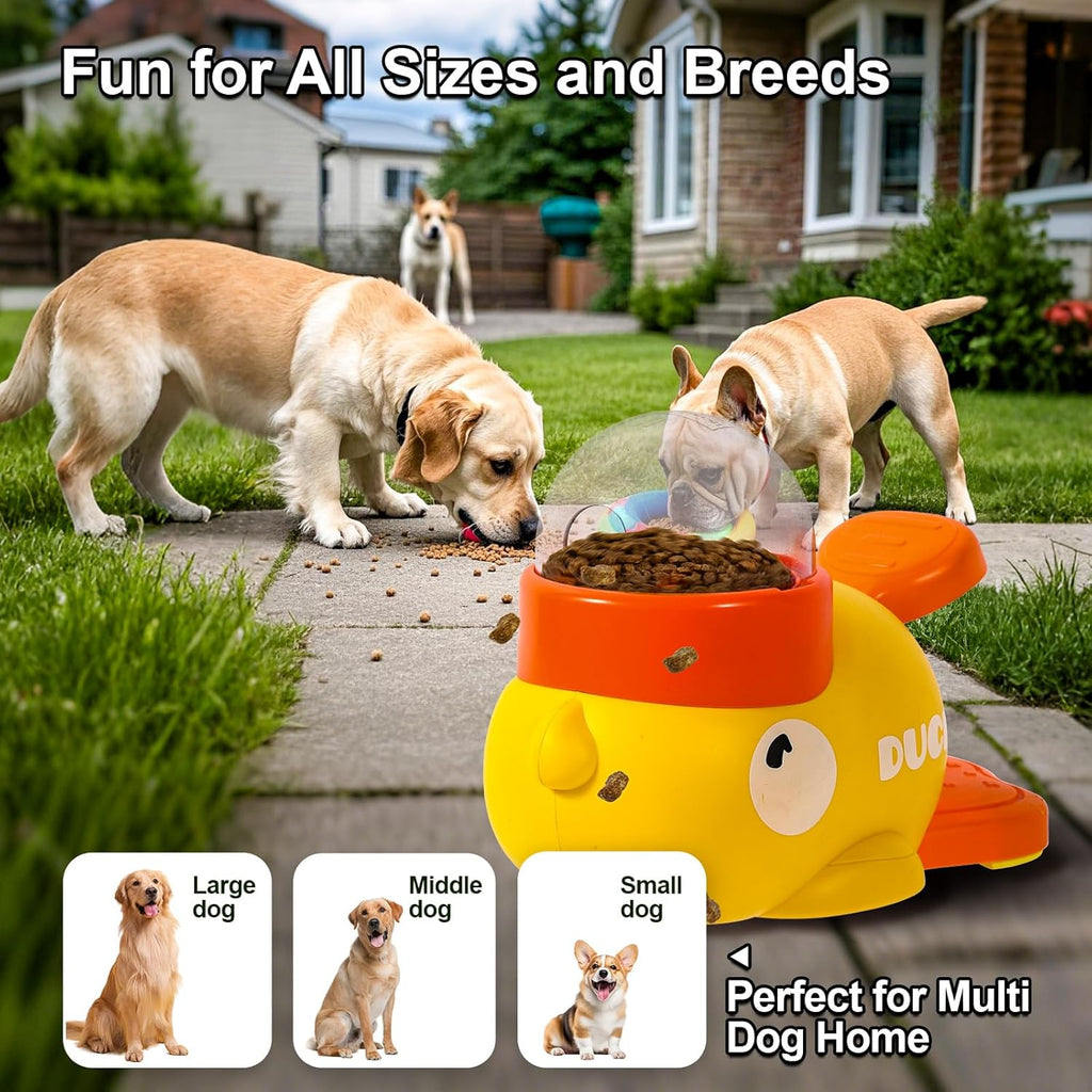 Duck-Shaped Slow Feeder & Treat Dispenser – IQ Puzzle Toy for Small to Medium Dogs and Cats