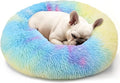 Calming Donut Pet Bed – Washable Round Fluffy Bed for Cats, Puppies & Small to Medium Dogs