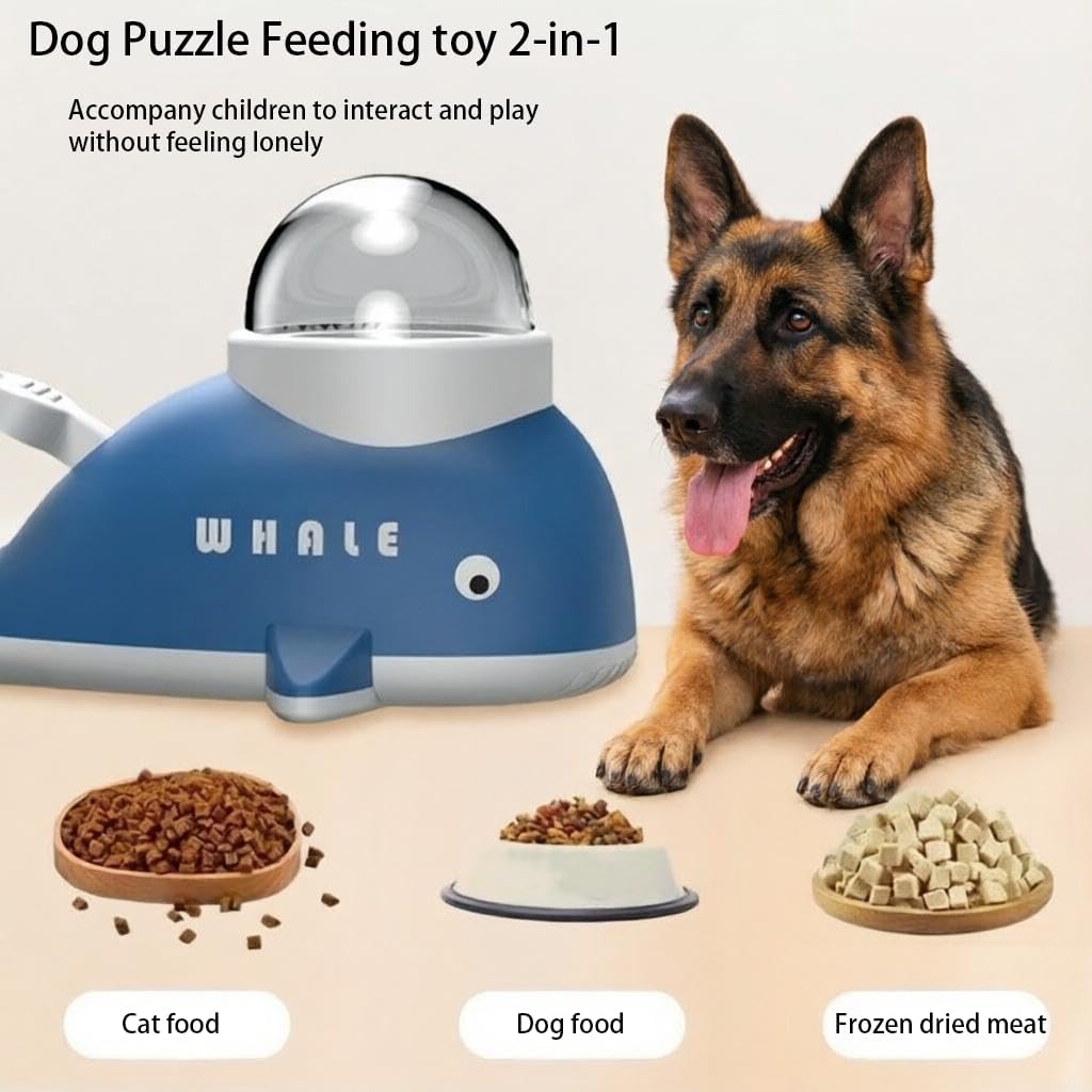 Whale-Shaped Smart Puzzle Feeder – Interactive Treat Dispenser & Slow Feeder for Dogs and Cats