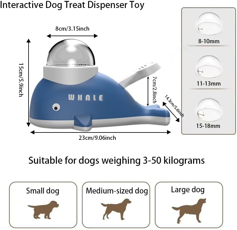 Whale-Shaped Smart Puzzle Feeder – Interactive Treat Dispenser & Slow Feeder for Dogs and Cats